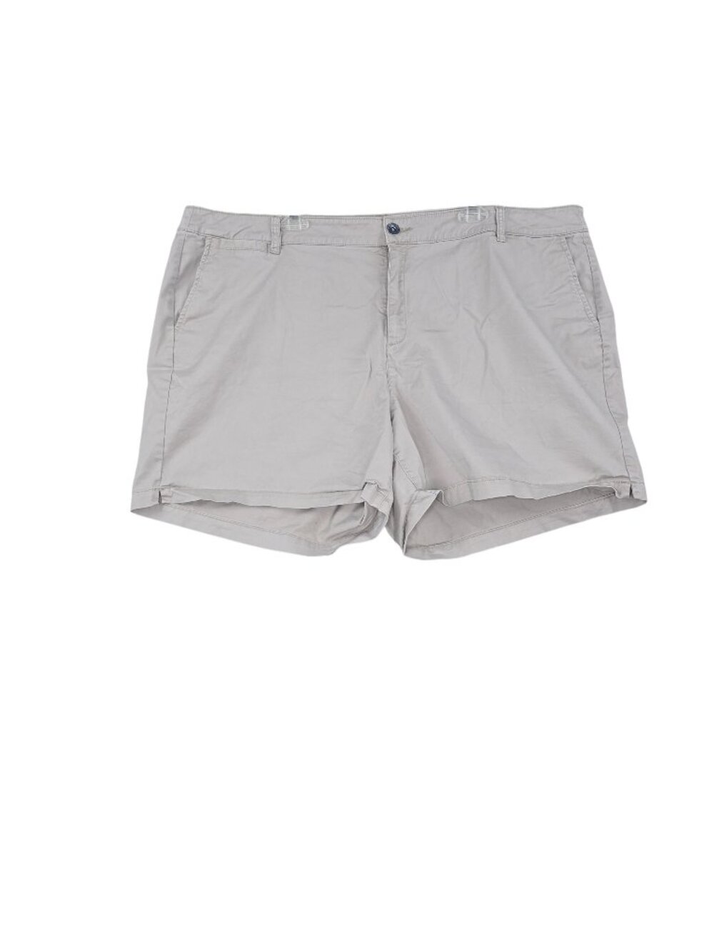 Lane Bryant Womens Khaki Chino Shorts Beige Size 26 Stretch Cotton Blend Casual